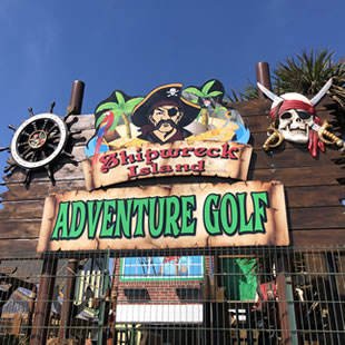 Adventure golf entrance